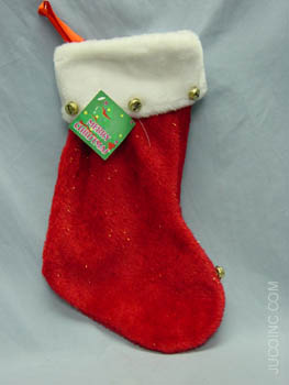 STOCKING W/GOLD BELL X'MS 48PC/CS