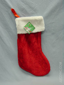 STOCKING W/GOLD METALLIC X'MS 48PC/CS