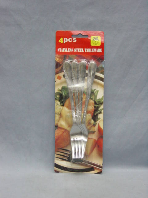 4PC STAINLESS FORK SET 96ST/CS