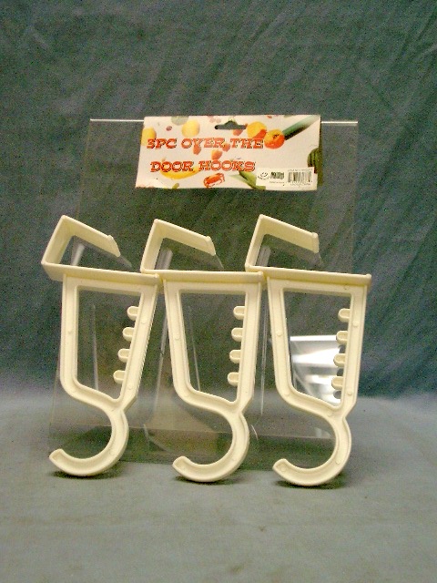 3PC OVER THE DOOR HOOKS 36ST/CS
