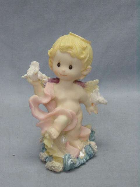 POLYSTONE FIGURINE ANGEL 24ST/CS