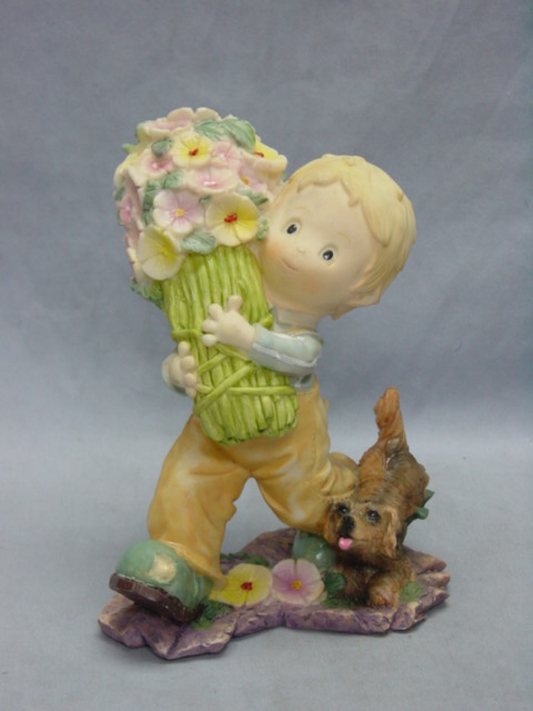 POLYSTONE FIGURINE BOY & GIRL 24PC/CS